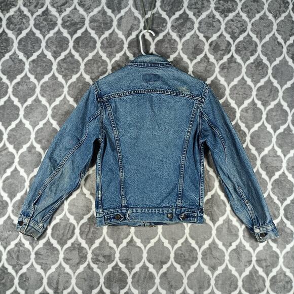 Vintage Levis Denim Trucker Jacket Men Small Blue Type 3 Made USA 80s - Picture 3 of 15